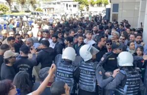 Çağlayan’da Van protestosu! Polis avukatlara müdahale etti