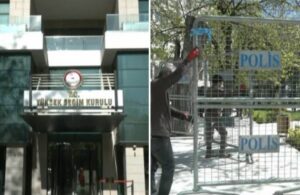 CHP’nin protestosuna dakikalar kala YSK polis ablukasına alındı