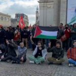 Macron’un konuşma yaptığı üniversitede Filistin protestosu