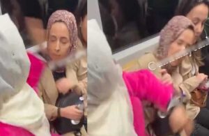 Metroda iki kadının kavgası tokatla bitti! Önce saldırdı sonra hakaret etti