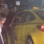 Pendik’te trafiğin ortasında taksiciye saldırı
