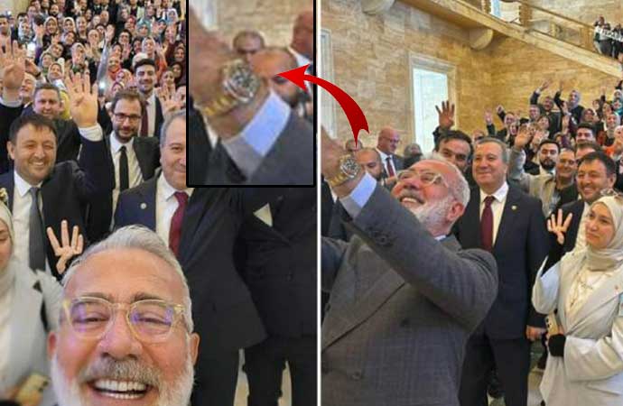 Tepki çeken Rolex saatli paylaşımını silen AKP’li Yenişehirlioğlu aynı fotoğrafı tekrar paylaştı