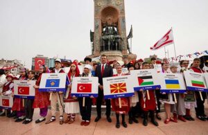 Taksim’deki kutlamalara katılan İmamoğlu: Milli egemenlik duygusuyla beraber çocukların bayramı