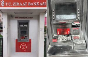 Zonguldak’ta Ziraat Bankası ATM’si yakıldı