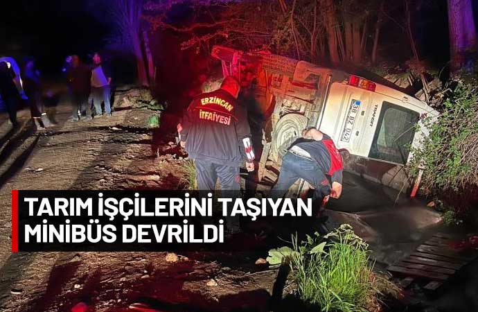 Erzincan, tarım işçileri, trafik kazası, yaralı, Erzincan haberleri