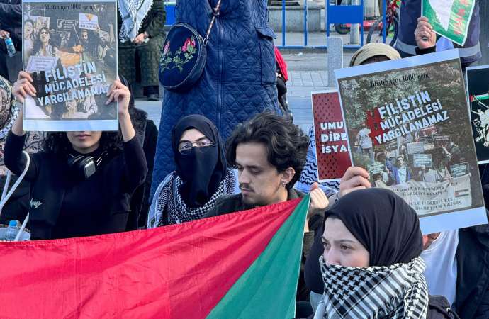 Beşiktaş’ta Filistin eylemi: İktidar ürkeceğimizi düşünmesin