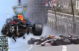 Formula 1 yarışında feci kaza! Perez’in aracı paramparça oldu