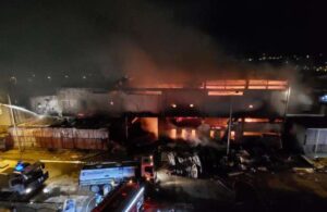 Samsun’da yatak ve koltuk fabrikasında yangın!