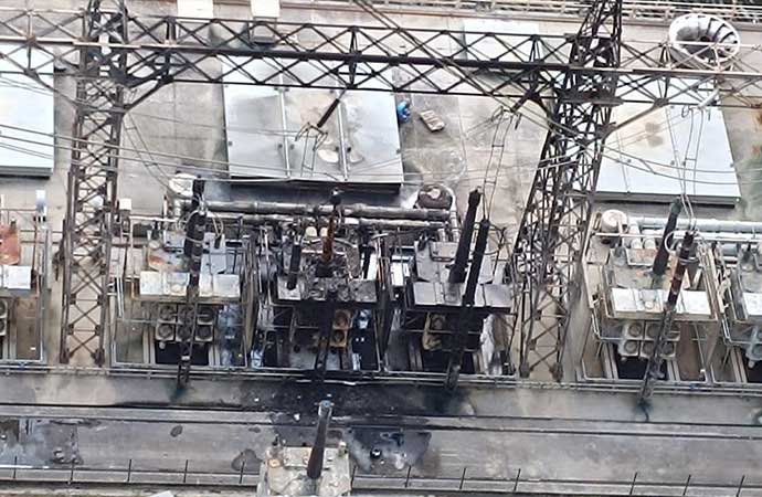 Hidroelektrik santralinde yangın: 14 işçi hastanelik oldu