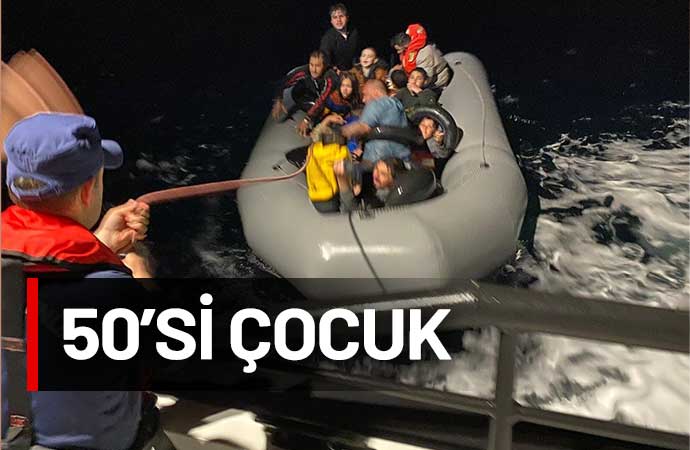 İzmir’de Sahil Güvenlik ekipleri 200’e yakın göçmeni yakaladı