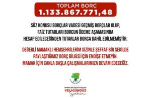 Mamak Belediyesi’nin borcu hesaplandı