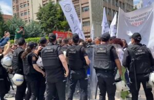 Ankara’da polis Milli Eğitim Bakanlığı’nı öğretmenlerden korudu