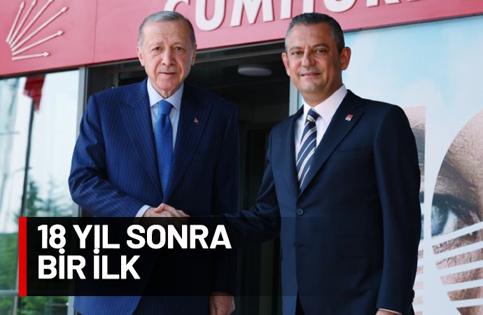 Özgür Özel ile Erdoğan CHP Genel Merkezi’nde görüştü