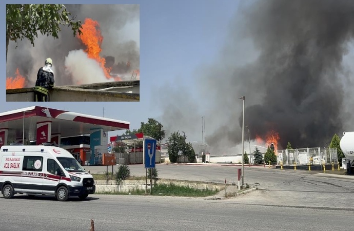Gebze’de palet fabrikasındaki yangın kontrol altına alındı