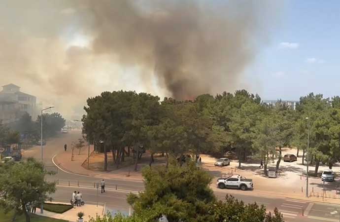 Antalya’da yerleşim yerine yakın alanda yangın