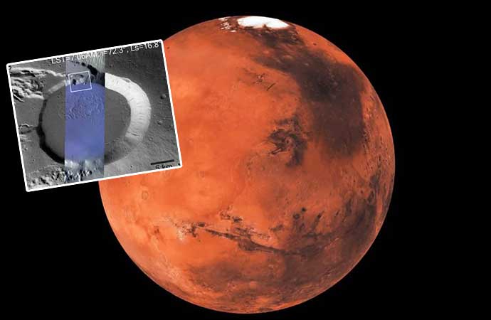 Mars’ta 150 bin ton su keşfedildi