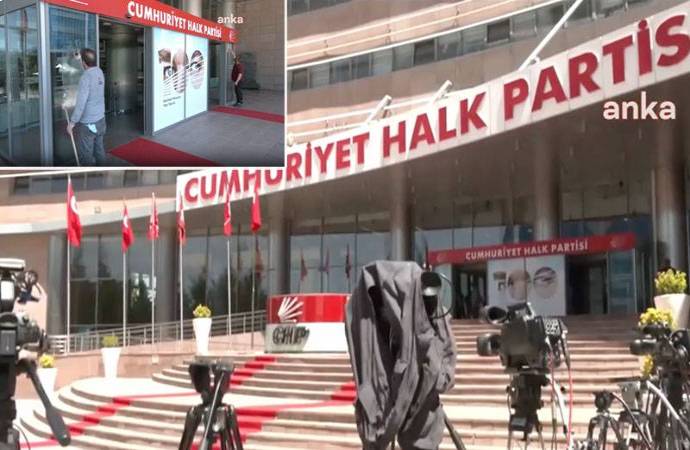 CHP Genel Merkezi’nde Erdoğan hazırlıkları! Kırmızı halı, forslu bayrak, keskin nişancılar