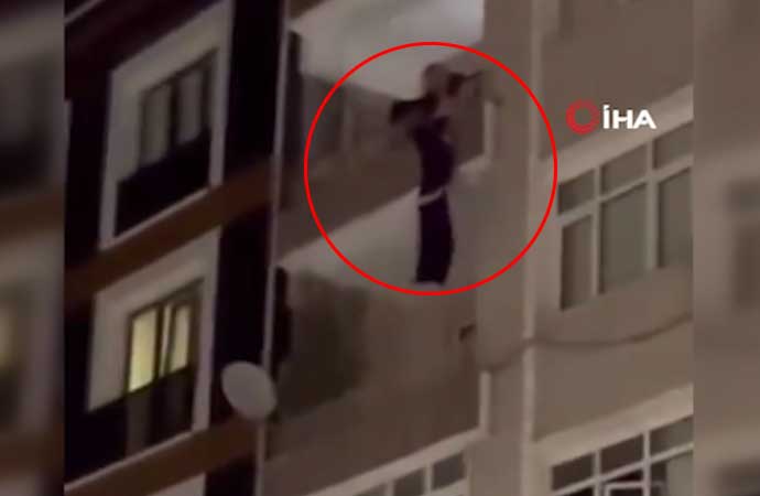 IŞİD operasyonunda korku dolu anlar! Terör şüphelisi balkondan atlamaya çalıştı
