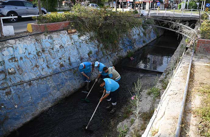 Kuşadası Belediyesi Damlacık Deresi’nde temizlik çalışmalarını başlattı
