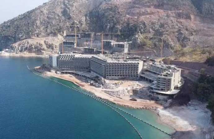 Sinpaş’ın Marmaris’teki ruhsatsız otel inşaatı mühürlendi! 60 milyon TL ceza verildi