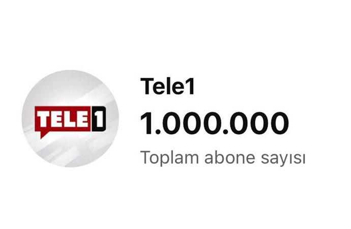 TELE1 YouTube’da 1 milyon aboneye ulaştı