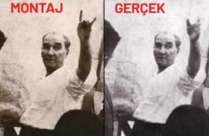 Atatürk’ün fotoğrafını da çarpıttılar