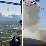 Urla’da orman yangını! 11 ev tahliye edildi