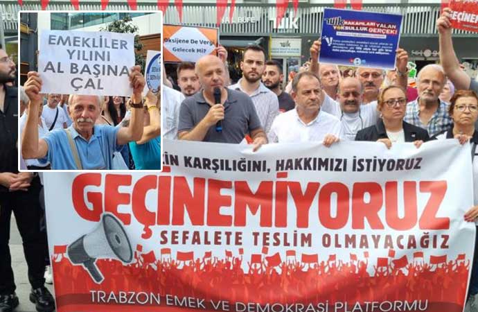 Emekli zammı sonrası Trabzon halkı sokağa döküldü! “Bu Köleliğe uyum programıdır”