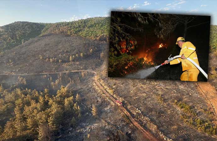 Yangınla 18 saat mücadele! Bodrum’da 100 hektar alan küle döndü