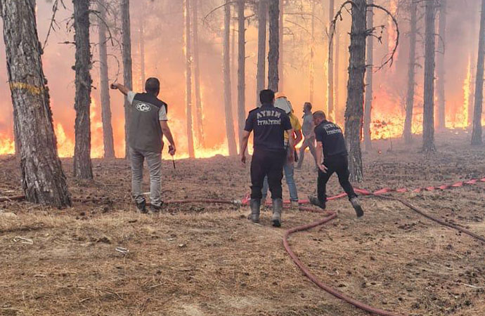 Aydın Büyükşehir Belediye itfaiyesi yangınlara anında müdahale etti