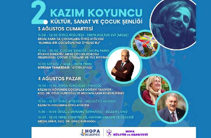 2. Kazım Koyuncu Kültür, Sanat ve Çocuk Şenliği! Merdan Yanardağ okurlarıyla buluşacak