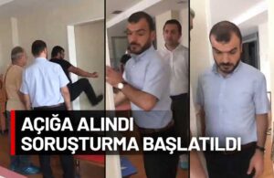 Okulda başı açık kız öğrenci istemeyen barbar okul müdürü kadın yardımcısının kapısını tekmeyle kırdı