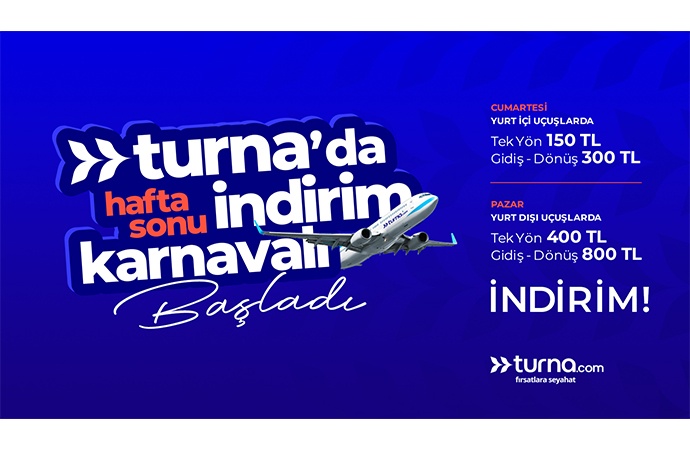 Turna.com’da hafta sonu indirim karnavalı başlıyor